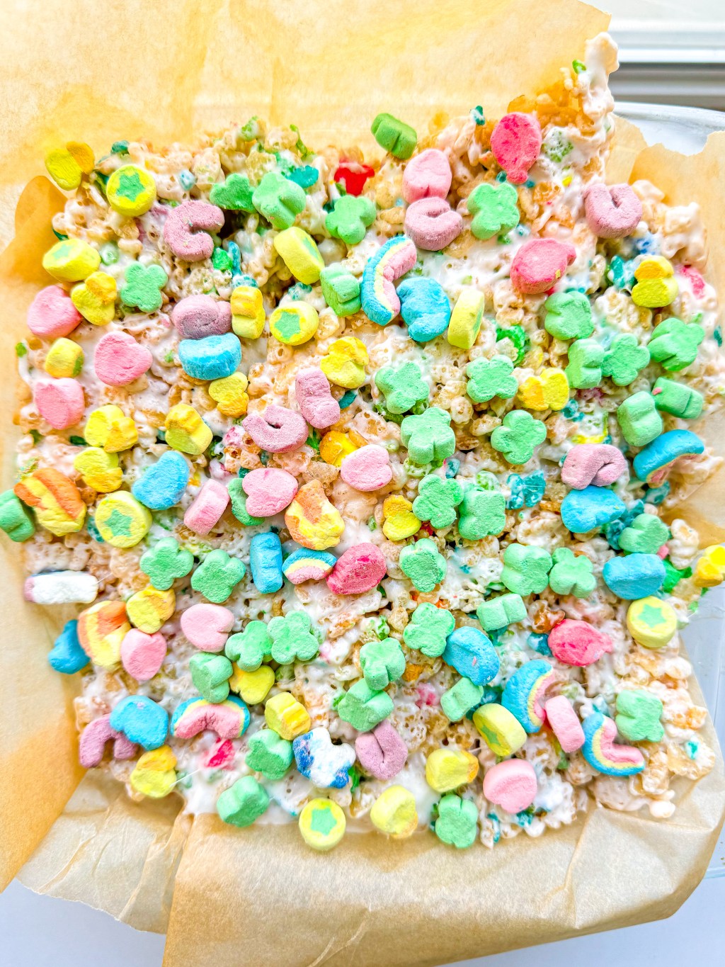 Rice Krispie Treats with Lucky Charms&nbsp;Marshmallows